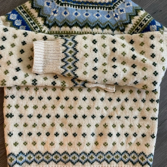 Nordic Patterned Cream Cardigan - Picture 4 of 6